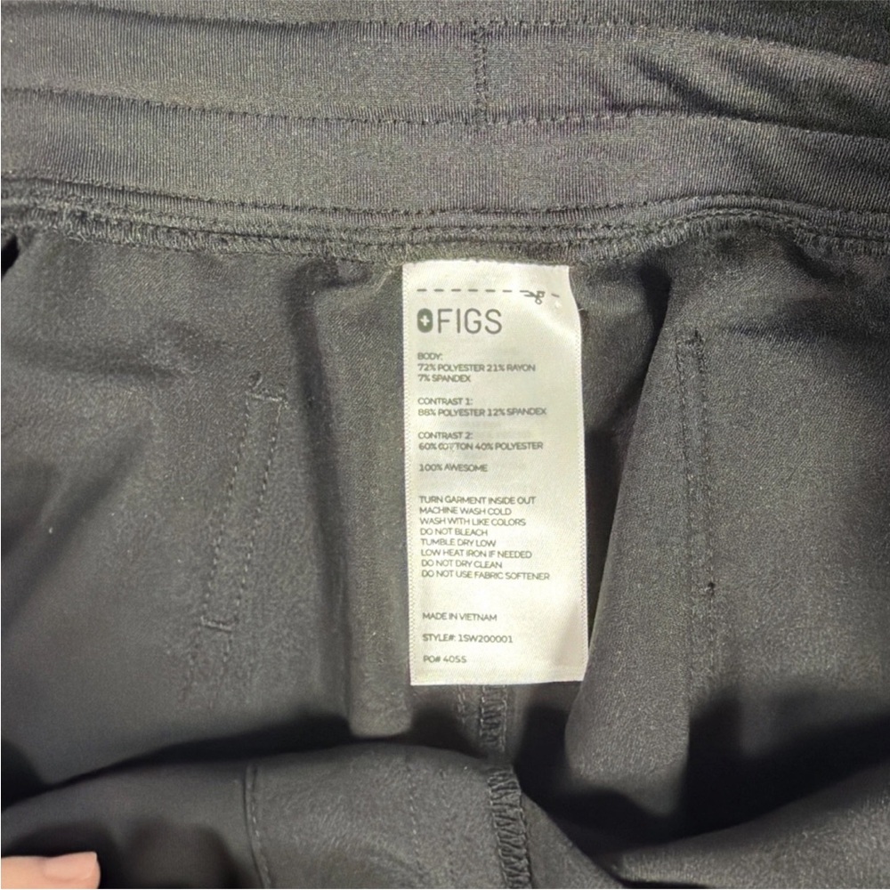 FIGS Scrub Pants Womens 4XL Black Jogger Medical Nursing Drawstring Stretch - Picture 3 of 9